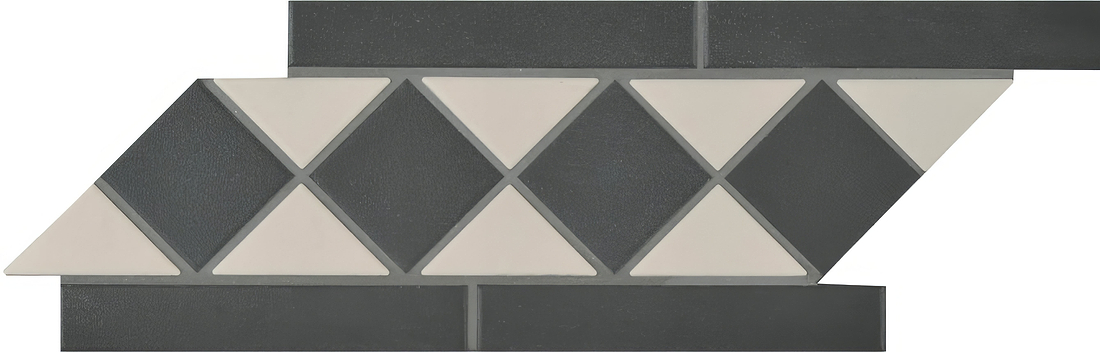 Porcelain Border White &amp; Black - Hyperion Tiles