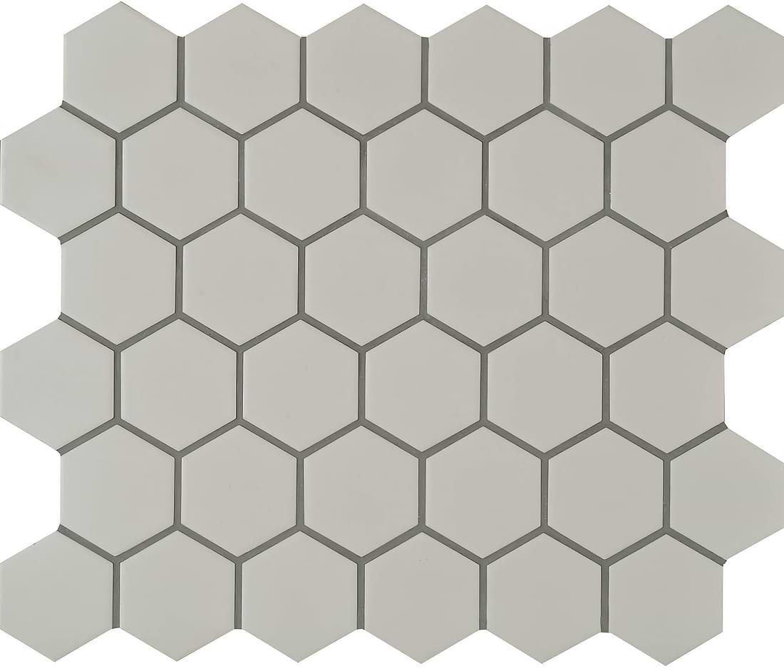 Porcelain Hexagon White - Hyperion Tiles