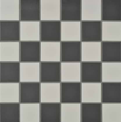 Porcelain Square White & Black - Hyperion Tiles