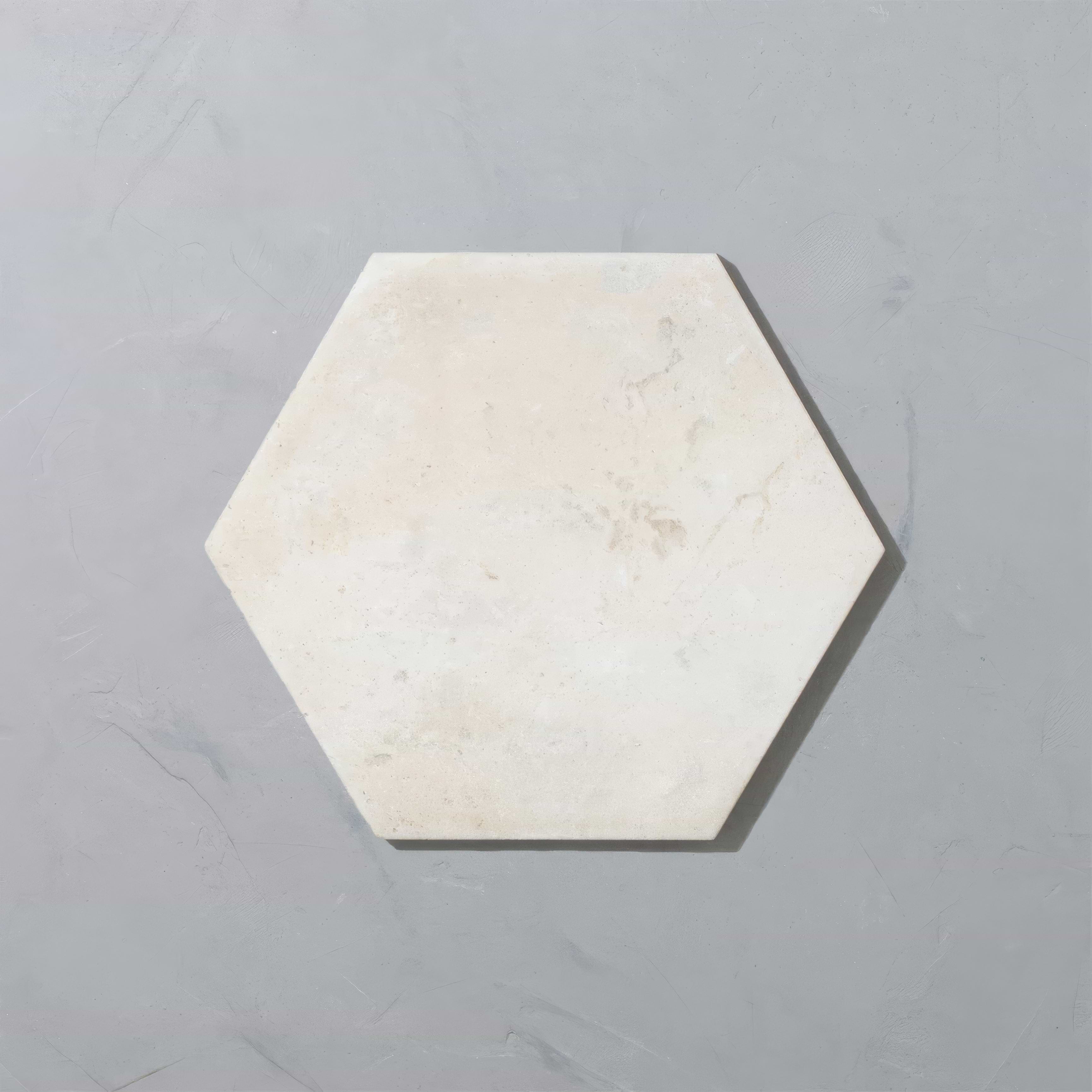 Porcelain Terracotta White hexagonal Tile | Hyperion Tiles