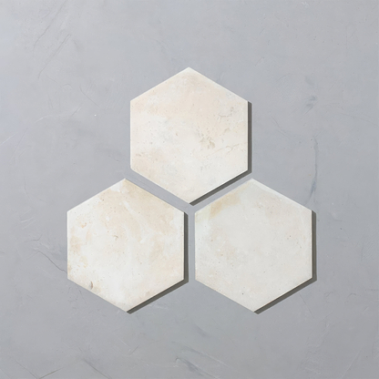 Porcelain Terracotta White hexagonal Tile | Hyperion Tiles