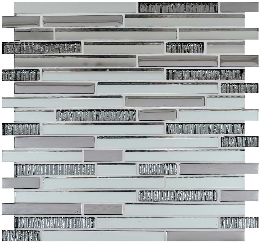 Reflections Silver Mixed Glass Mosaic - Hyperion Tiles