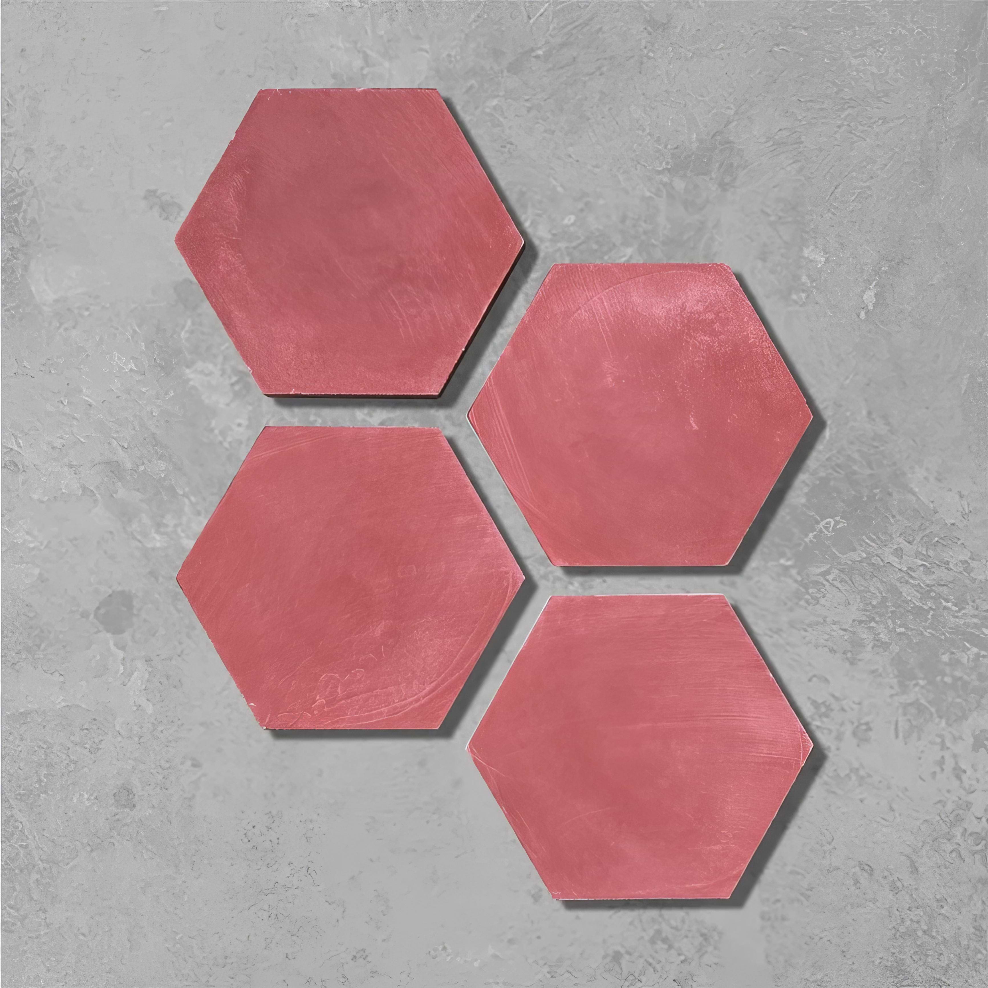 Rhubarb Hexagonal Tile - Hyperion Tiles
