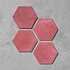 Rhubarb Hexagonal Tile - Hyperion Tiles