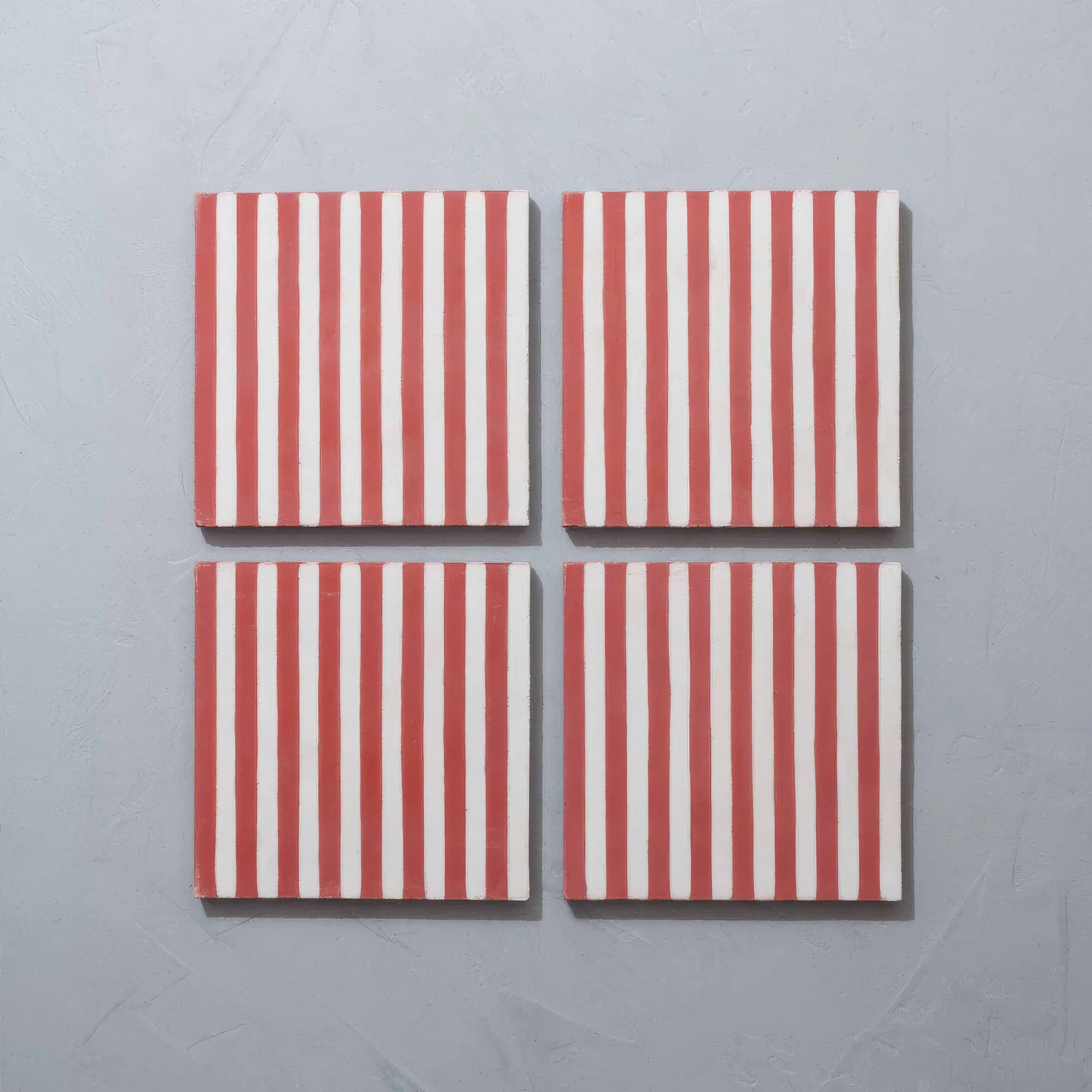 Rhubarb Skinny Stripe Tile - Hyperion Tiles