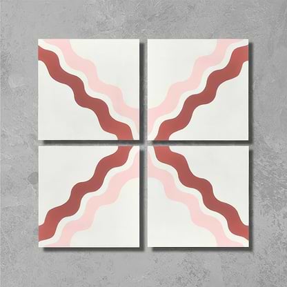 Ric Rac Bubblegum Two Tile - Hyperion Tiles