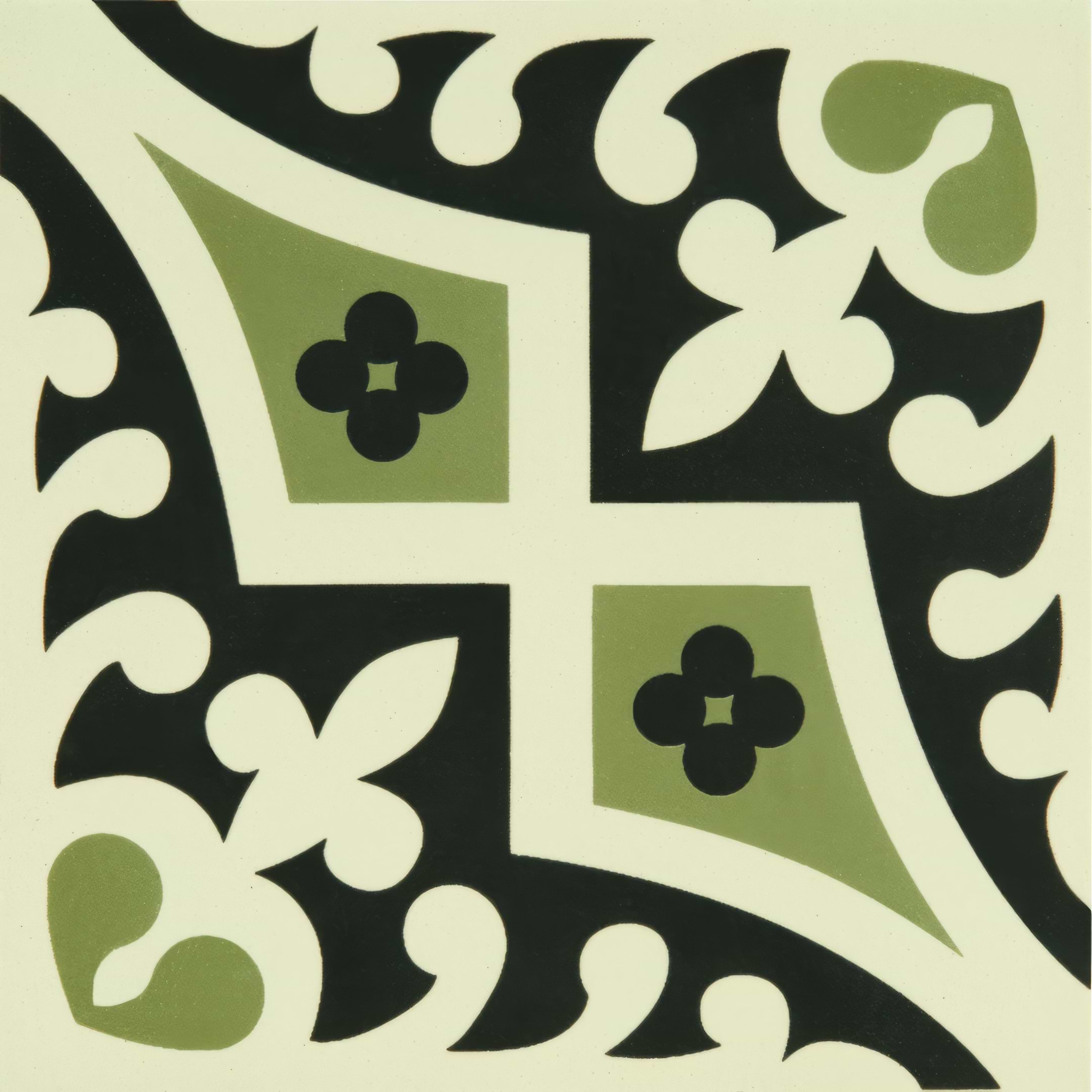 Romanesque Dublin and Black on White - Hyperion Tiles