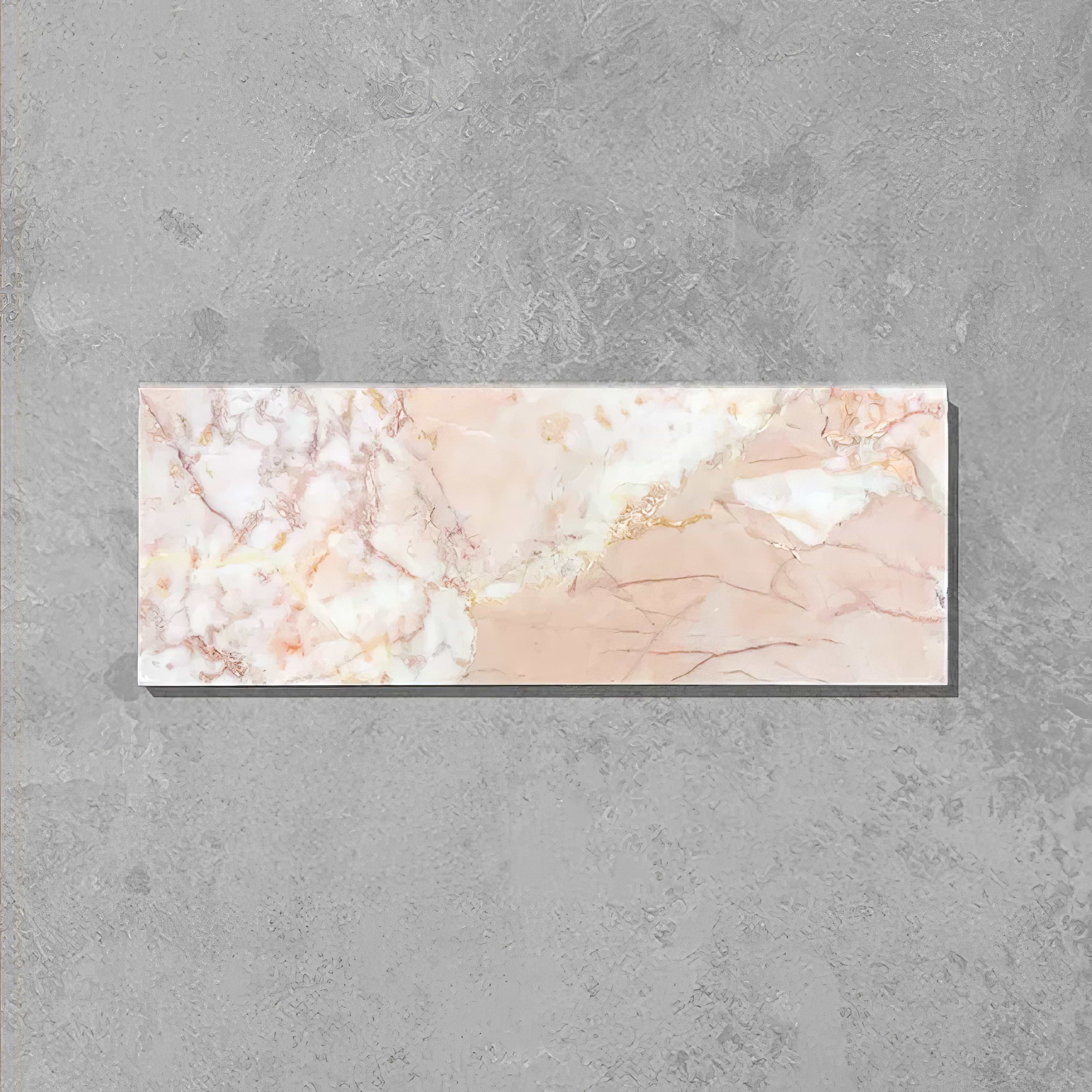 Rose Pink Herringbone Honed Marble Tile - Hyperion Tiles