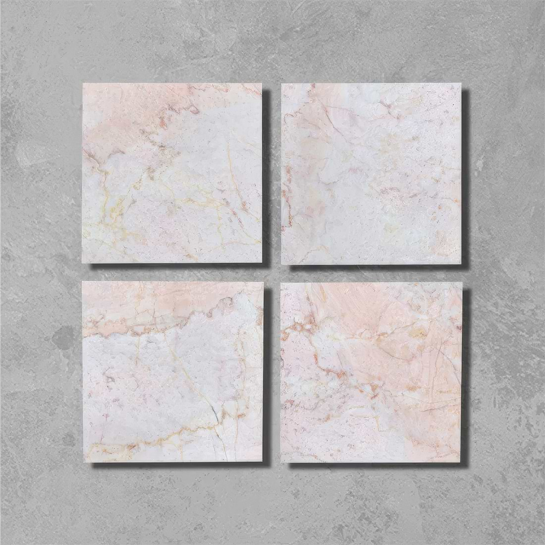 Rose Pink Square Honed Marble - Hyperion Tiles