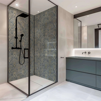 Shower Panel Art Deco Peacock By Hyperion Tiles