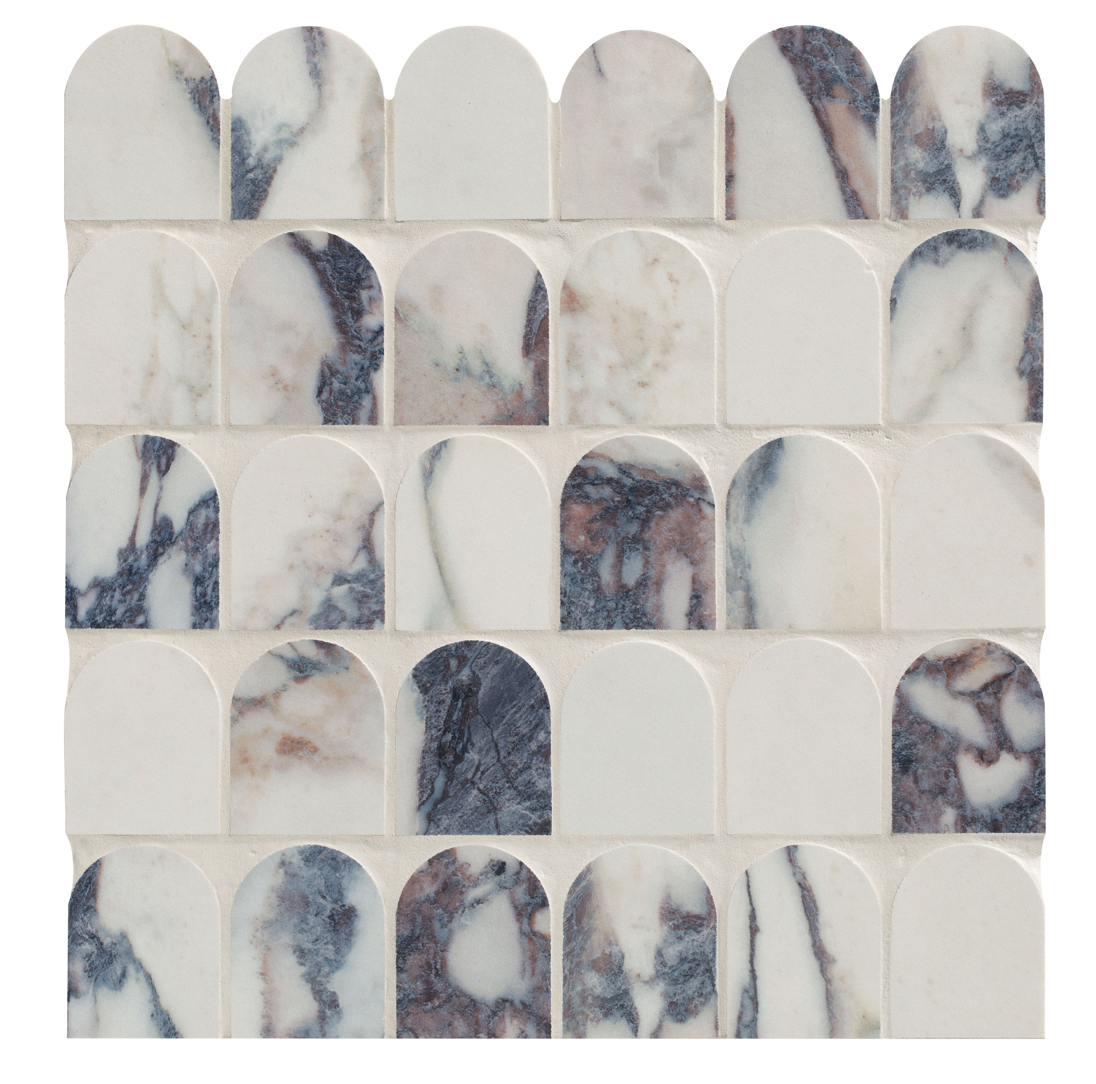 Savoy Novo Porcelain Matt Arch Mosaic From Hyperion Tiles