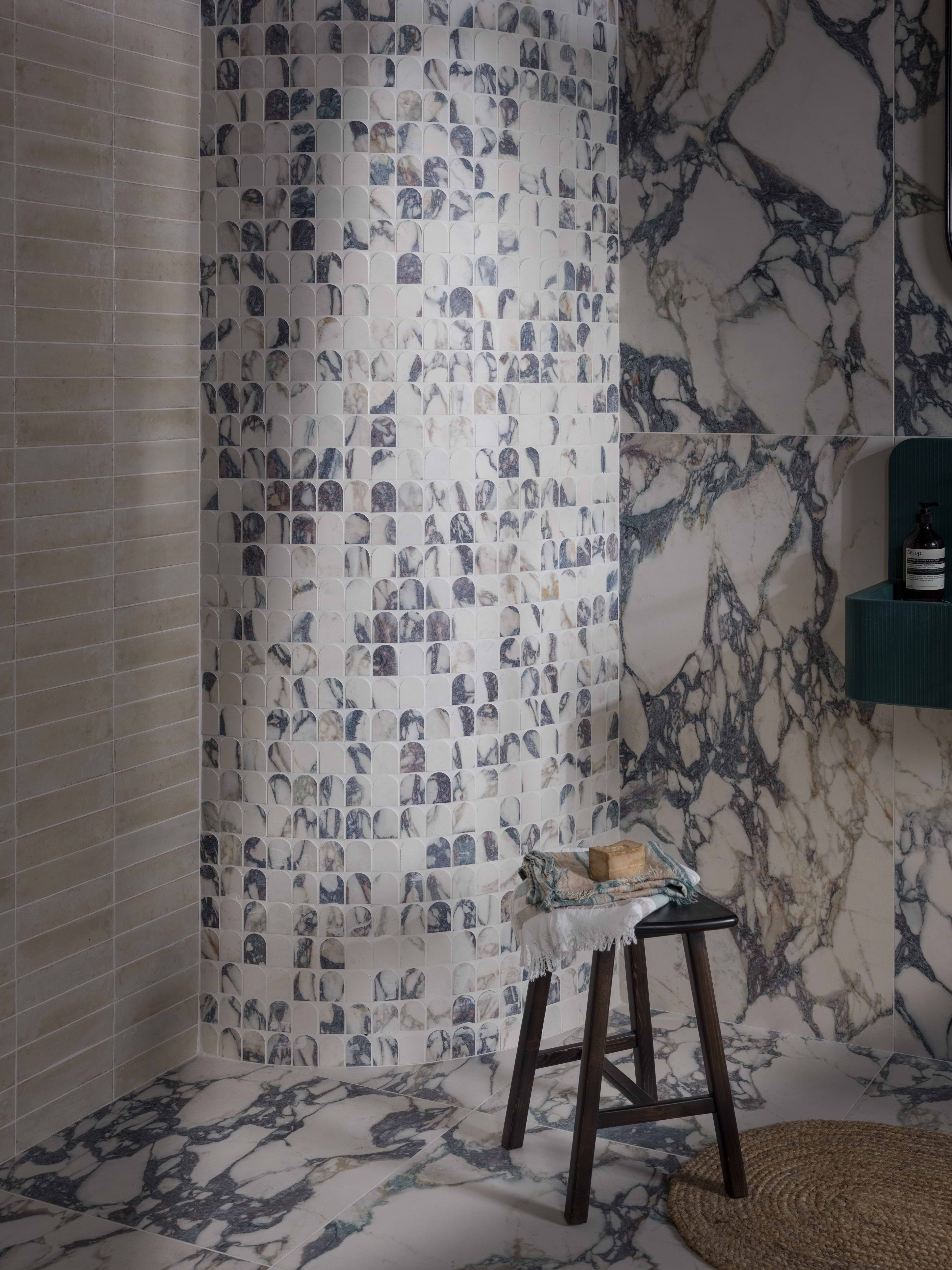 Savoy Novo Porcelain Matt Arch Mosaic