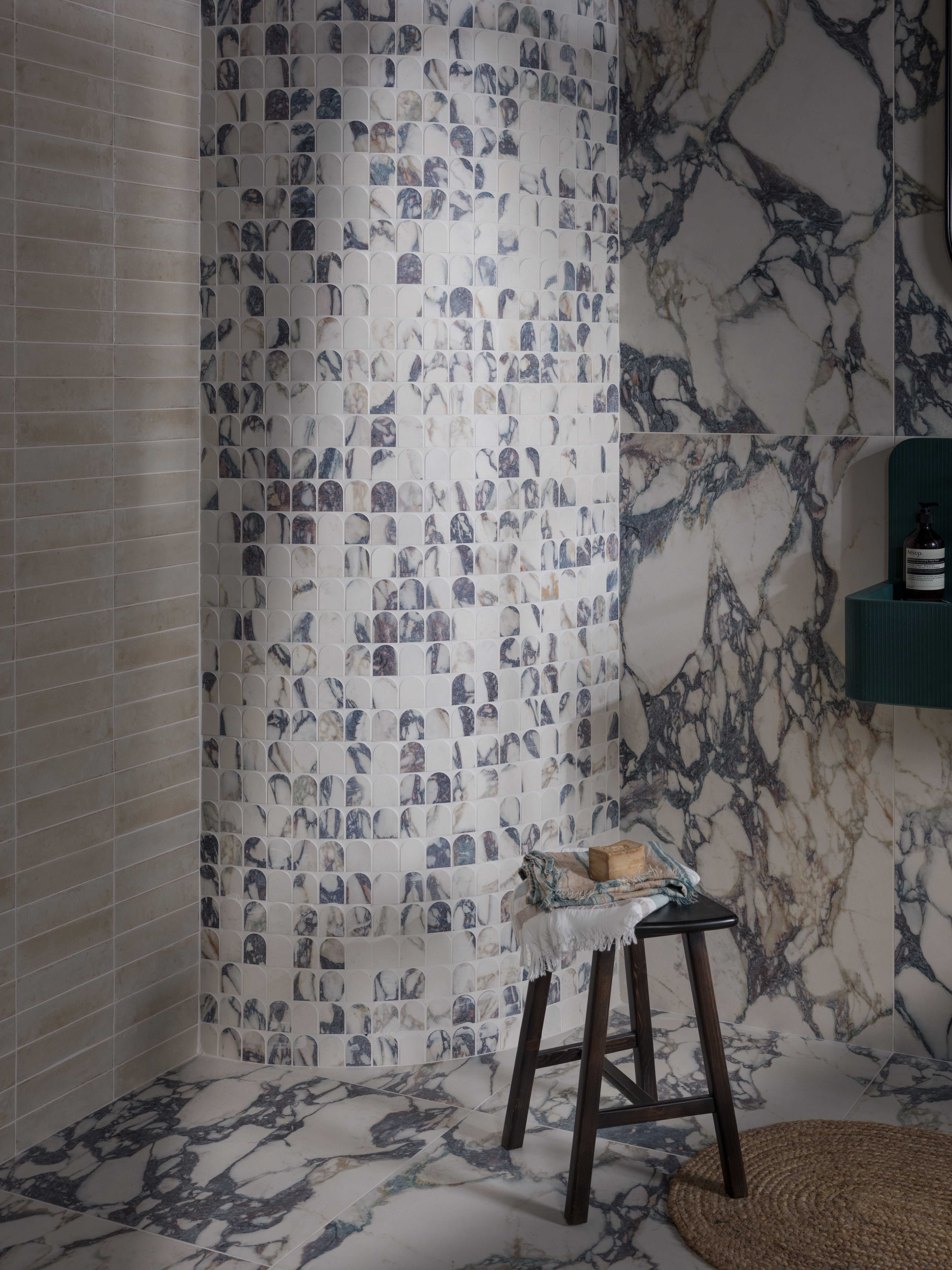 Savoy Novo Porcelain Matt Arch Mosaic