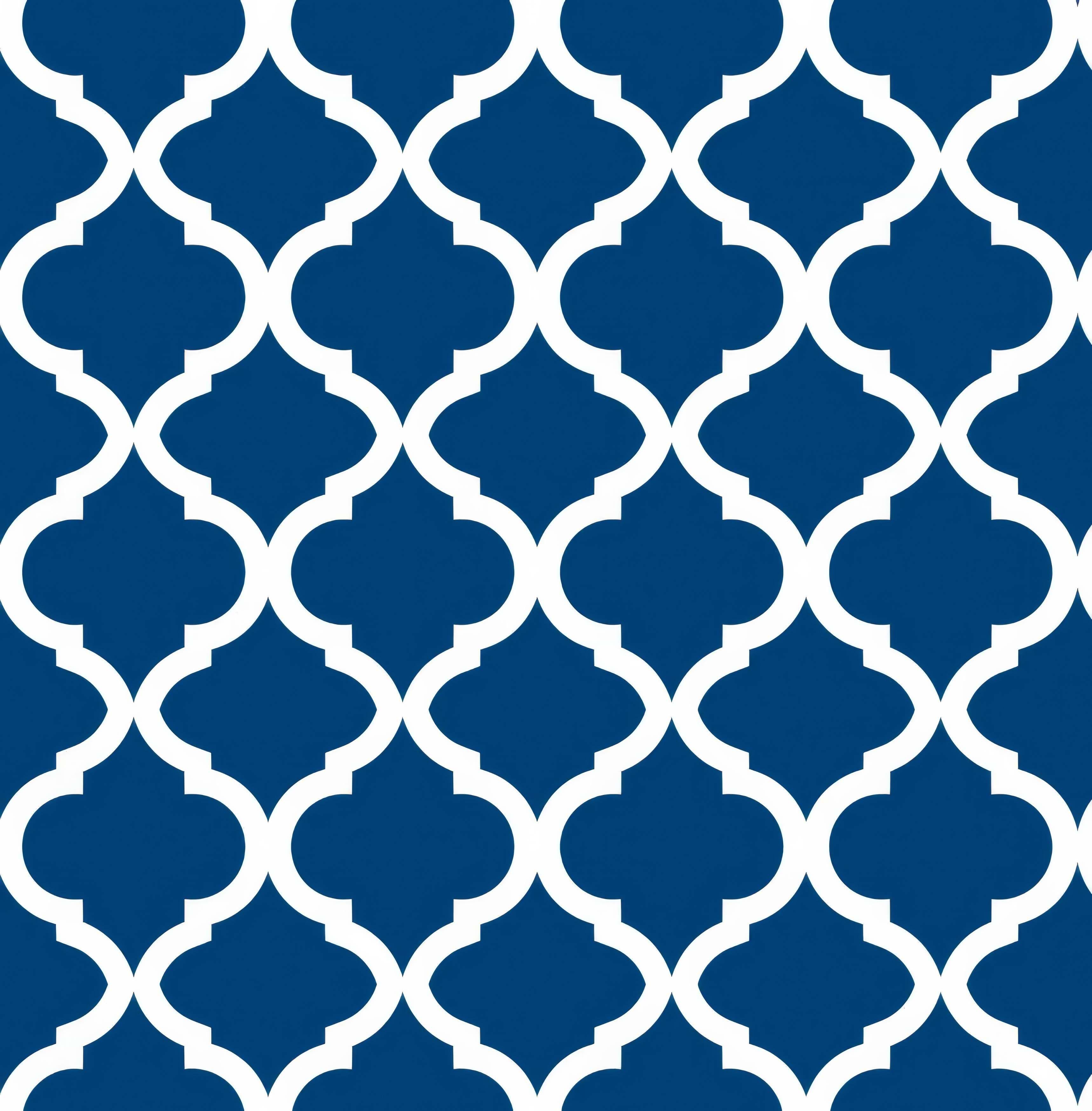 Shower Panel Navy White Quatrefoil By Hyperion Tiles