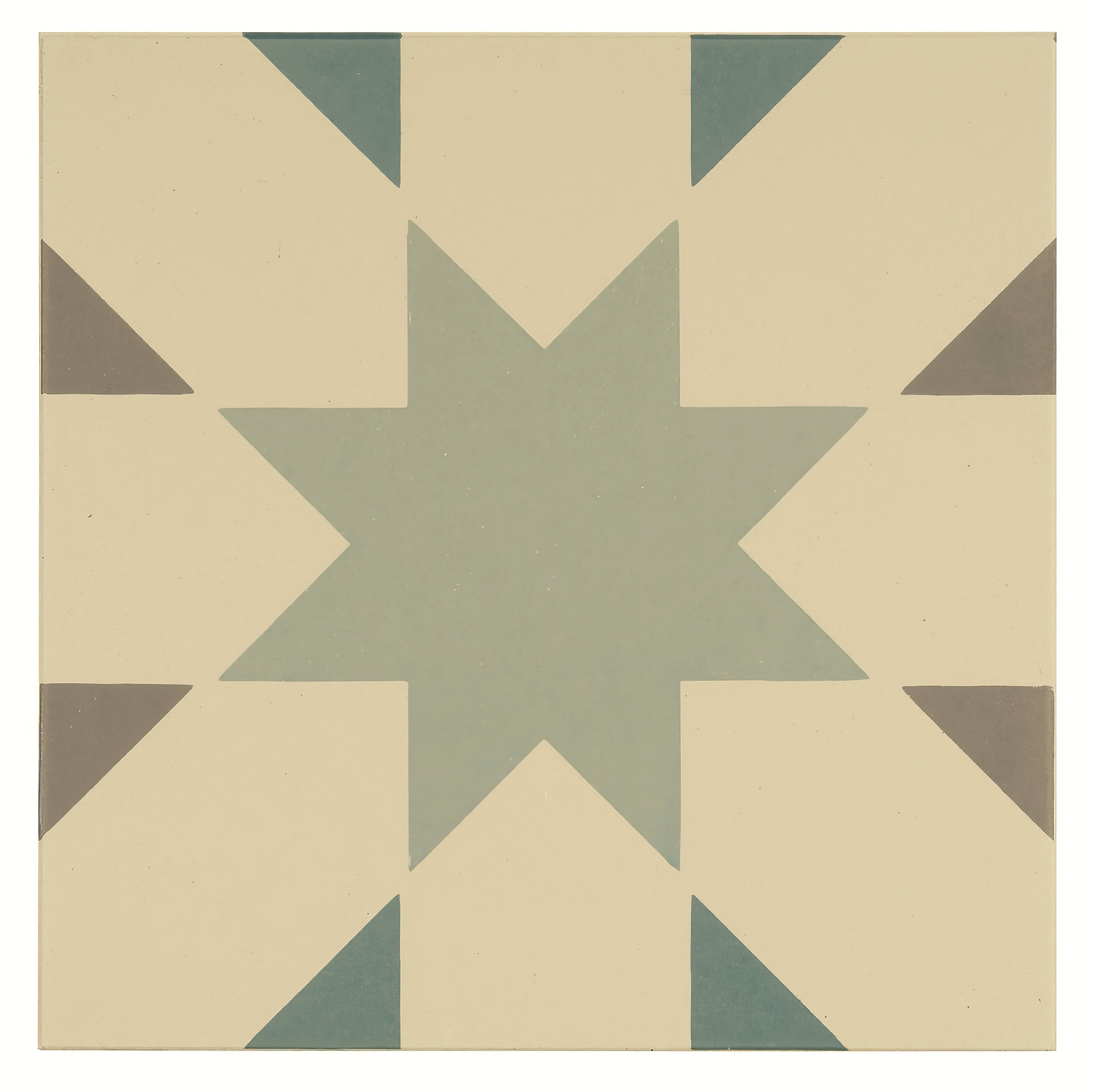 Seville Light Grey, Light Jade and Dark Jade on White - Hyperion Tiles