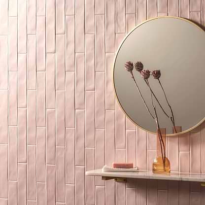 Sherbet Pink Brick - Hyperion Tiles