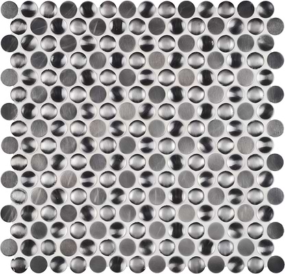 Silver Link Aluminium Mosaic - Hyperion Tiles