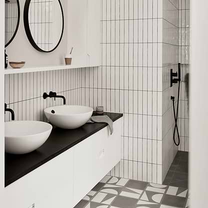 Skinny White Metro Tile - Hyperion Tiles