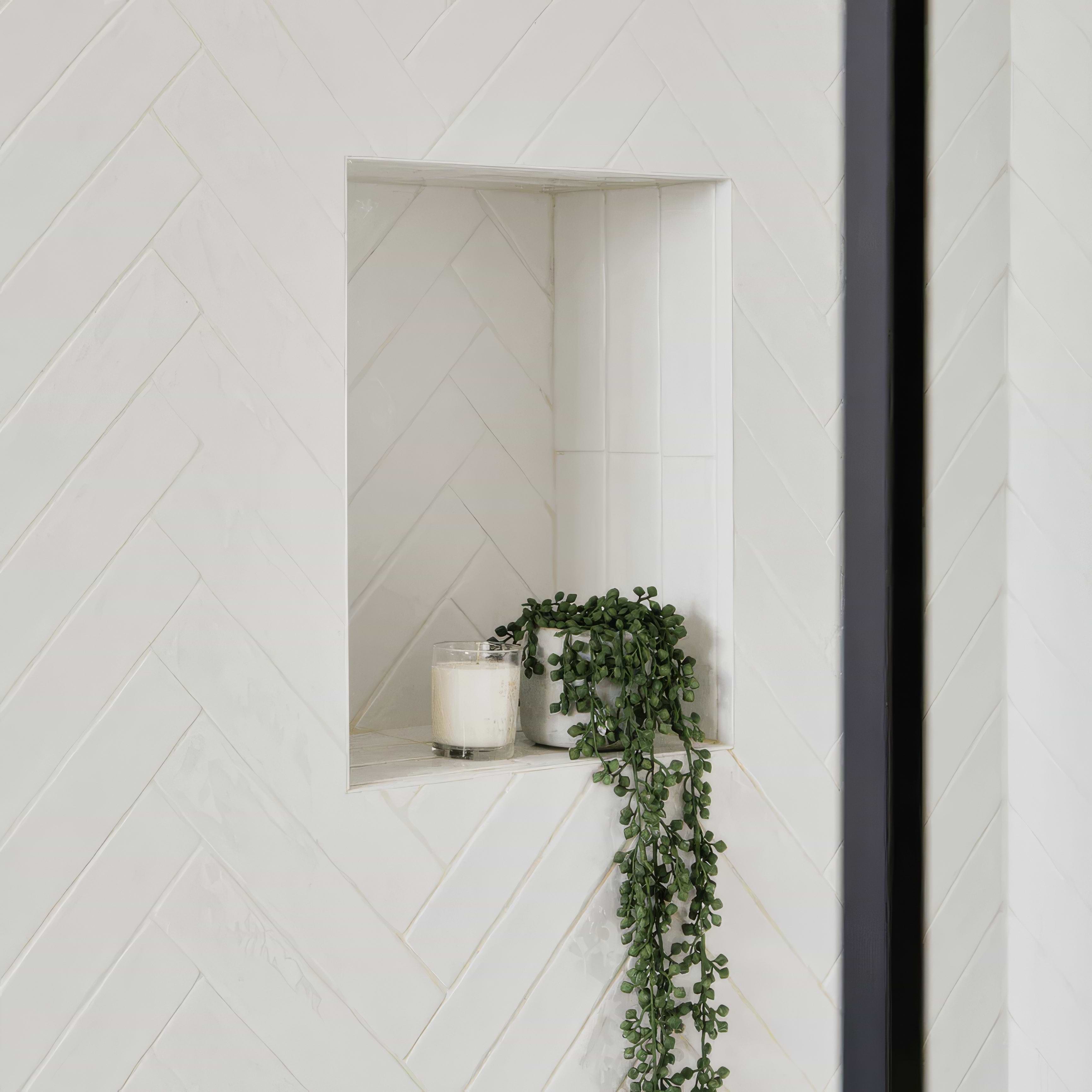 Skinny White Metro Tile - Hyperion Tiles