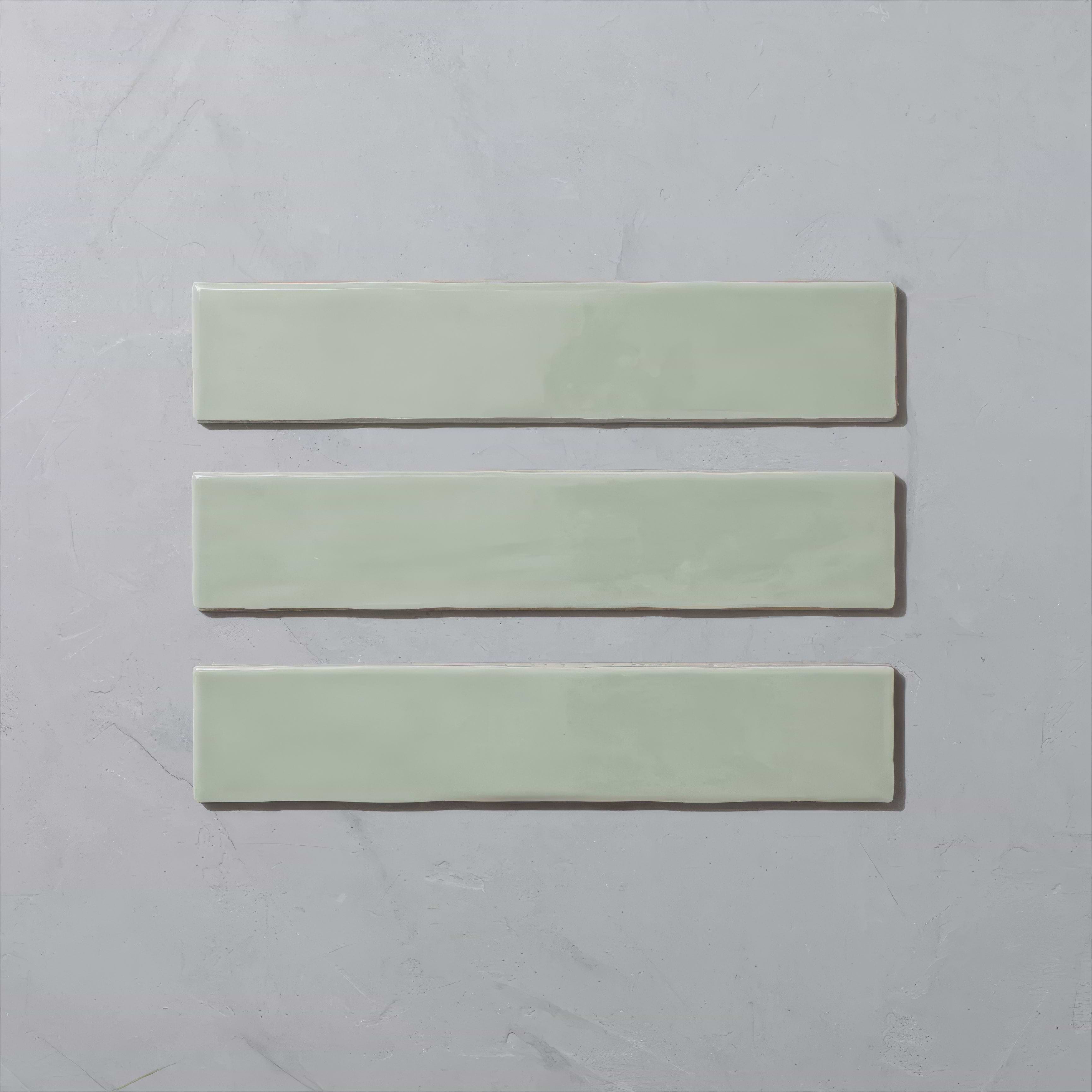 Fennel Glazed Skinny Metro Tile By Hyperion Tiles