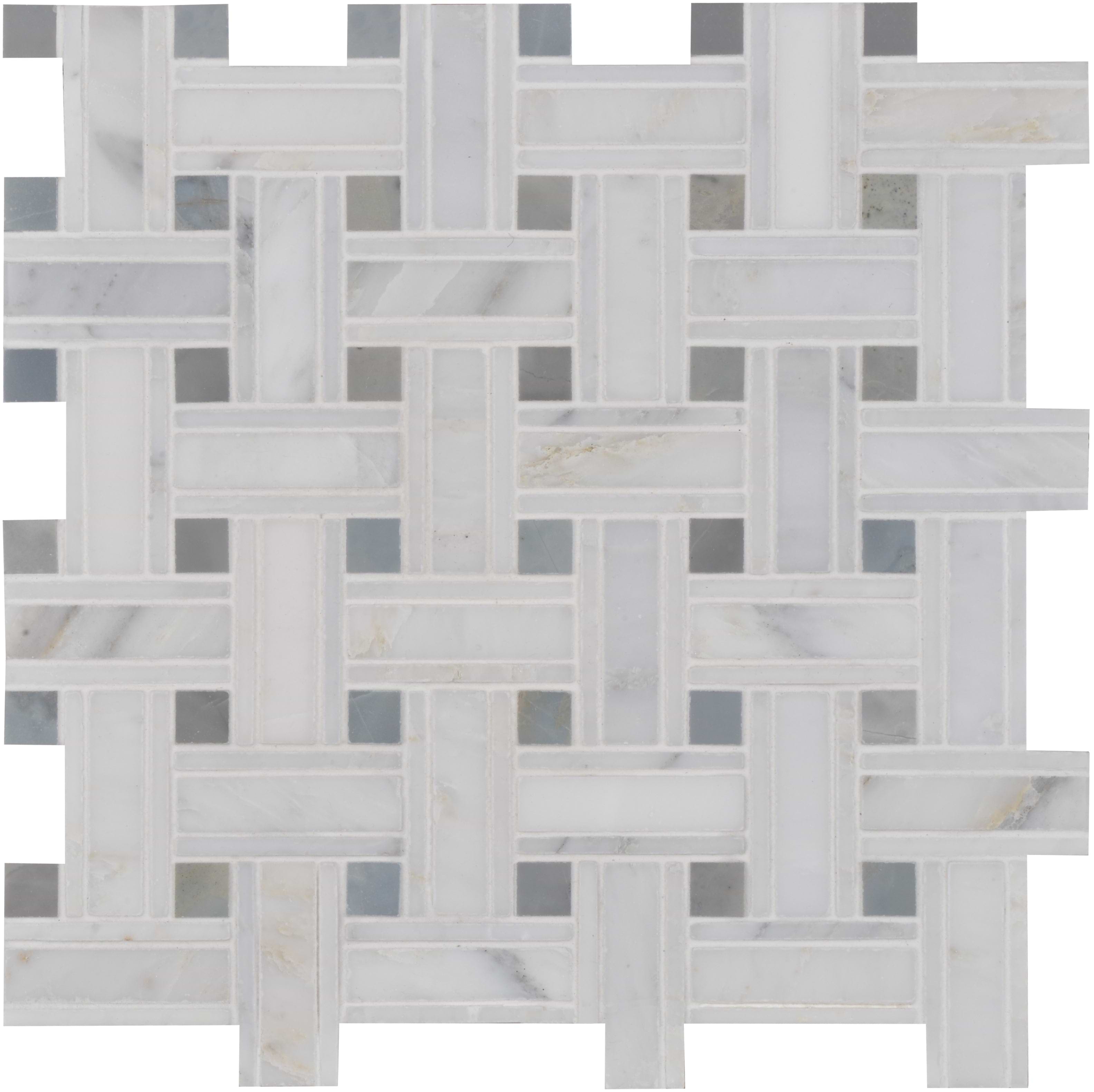 Stratus Basket Weave Stone Mosaic - Hyperion Tiles