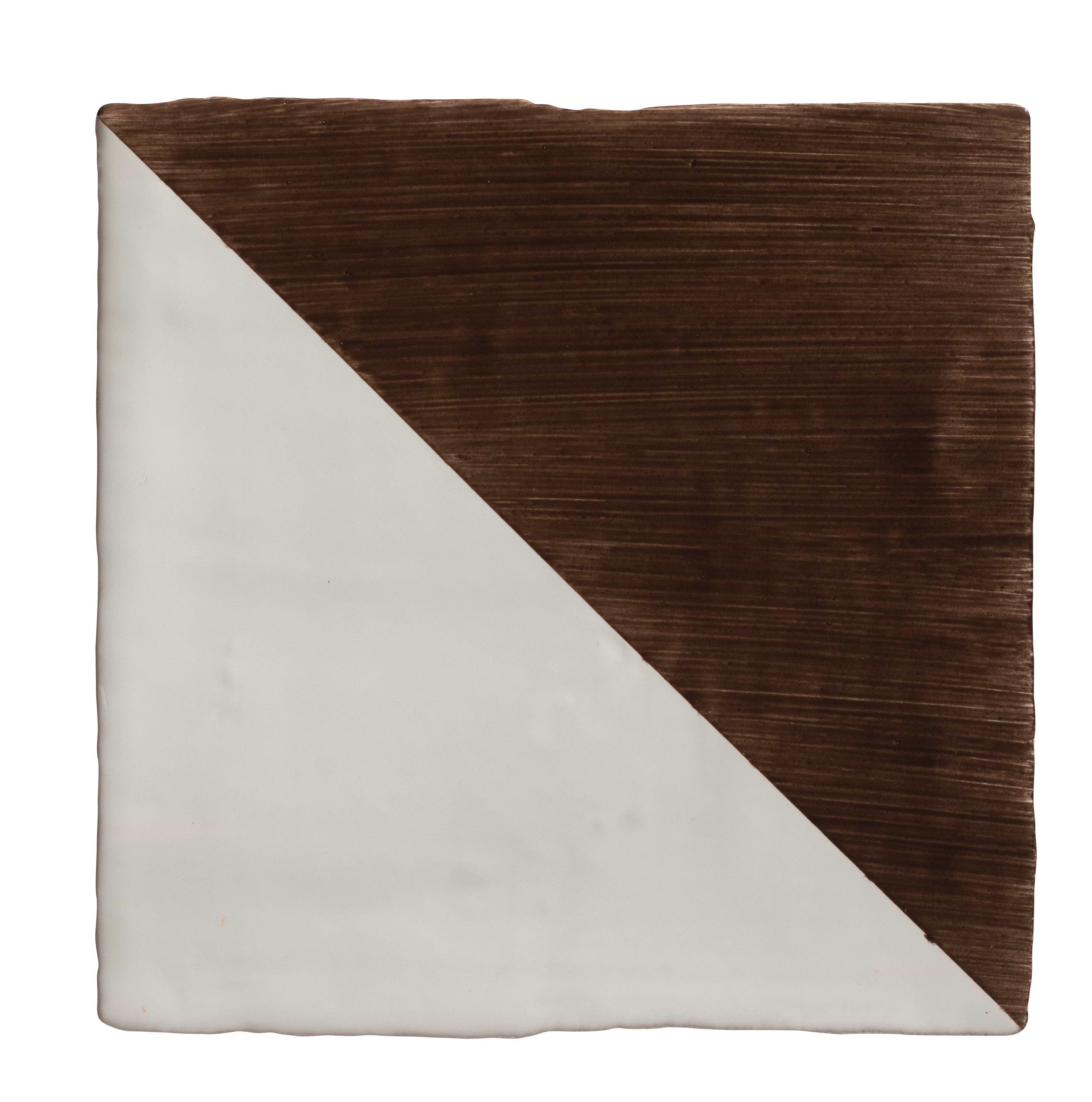 Studio Jamboree Handpainted Ceramic Chocolate Tri - Hyperion Tiles