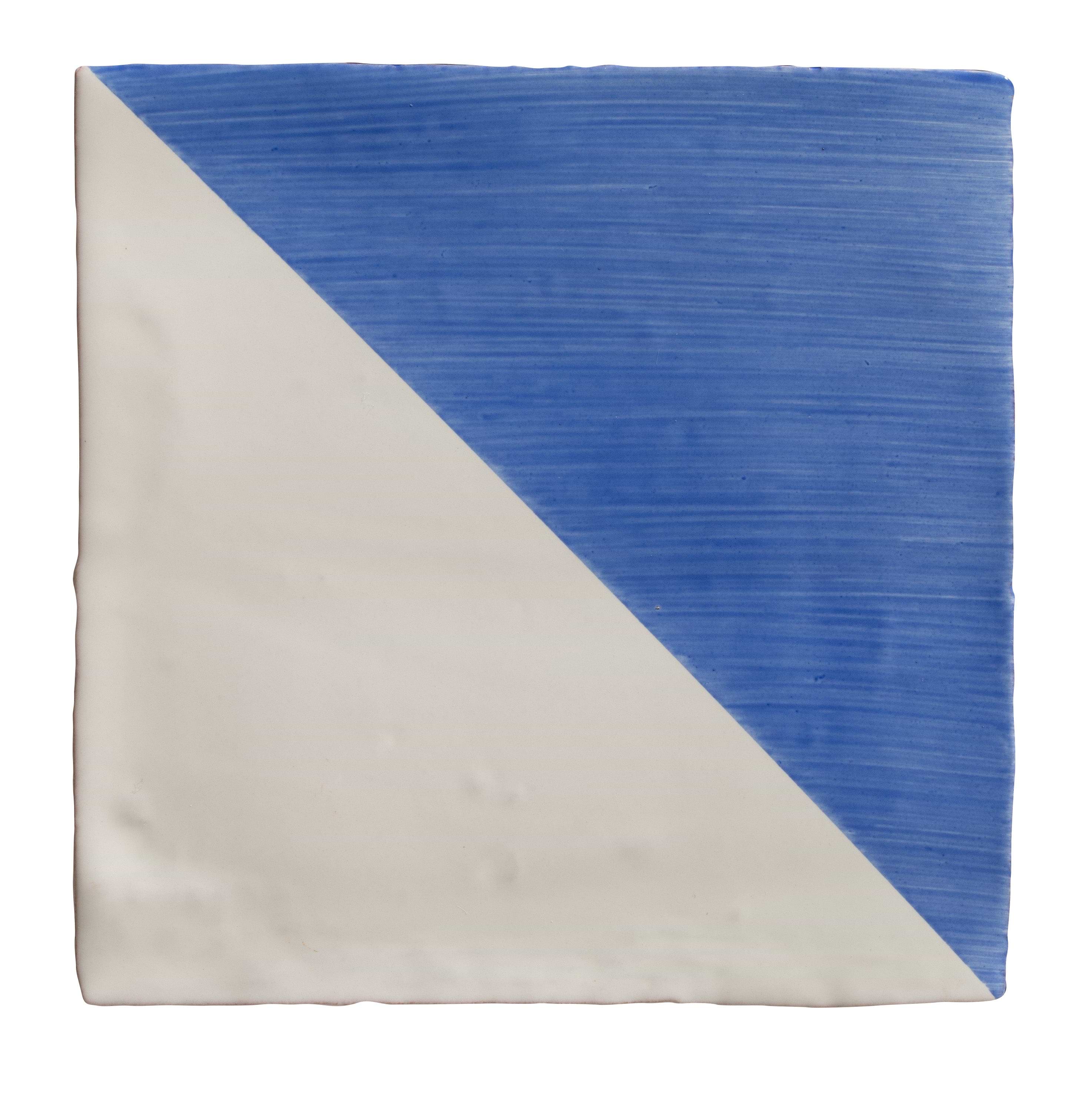 Studio Jamboree Handpainted Ceramic Greek Blue Tri - Hyperion Tiles
