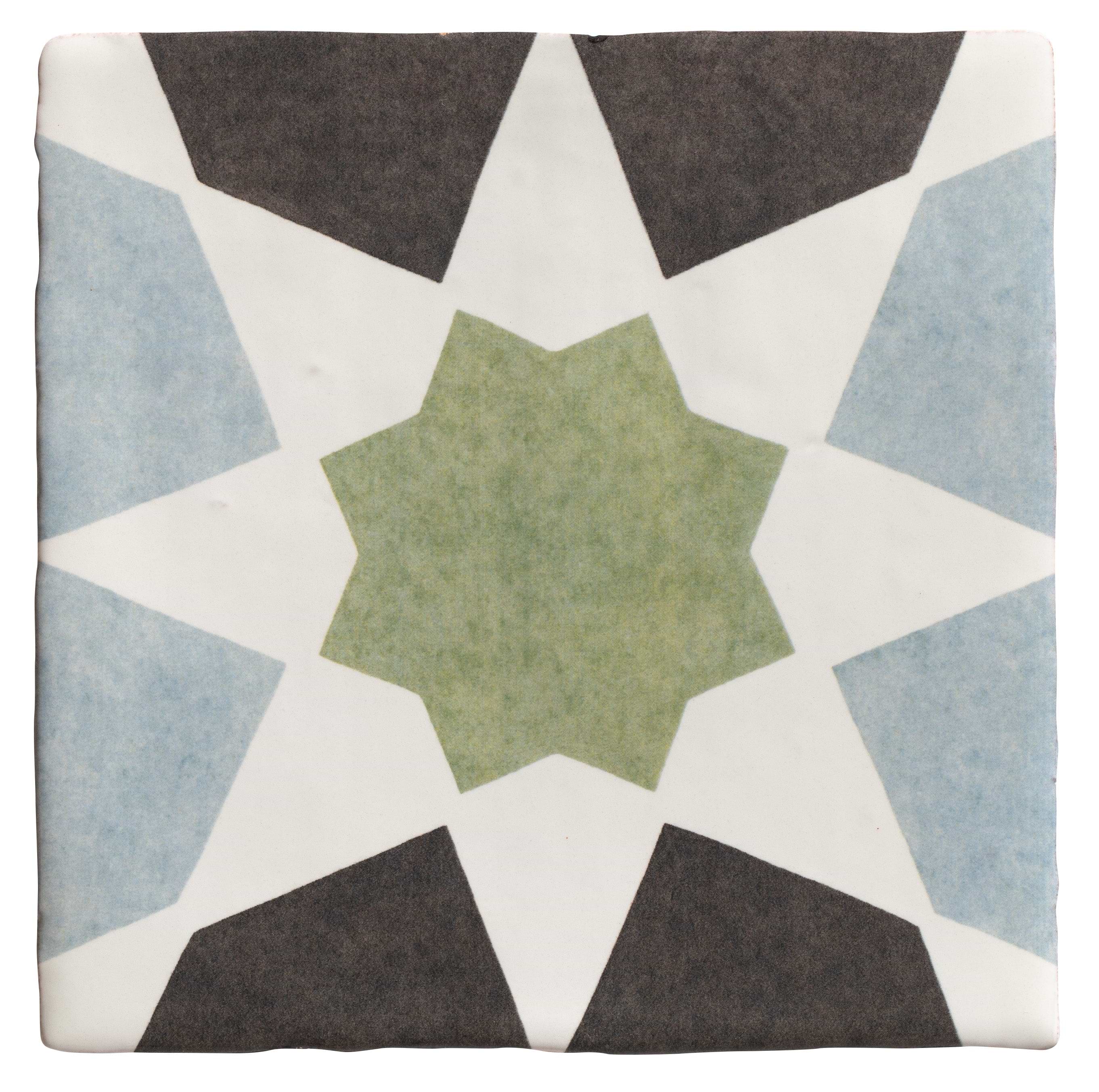 Studio Souk Green Star Ceramic - Hyperion Tiles