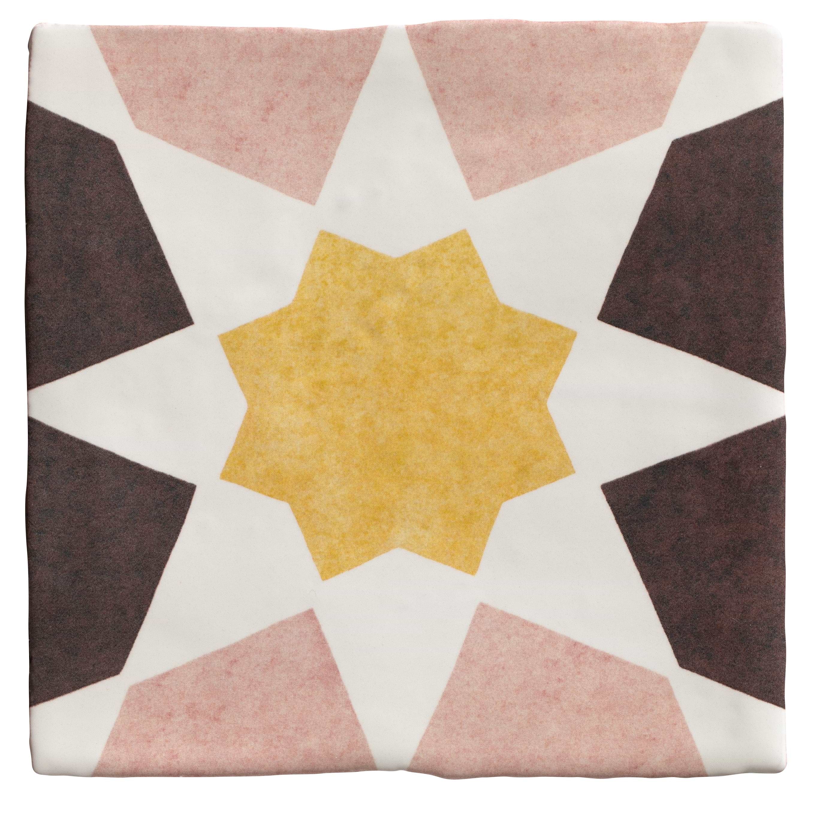 Studio Souk yellow Star Ceramic - Hyperion Tiles