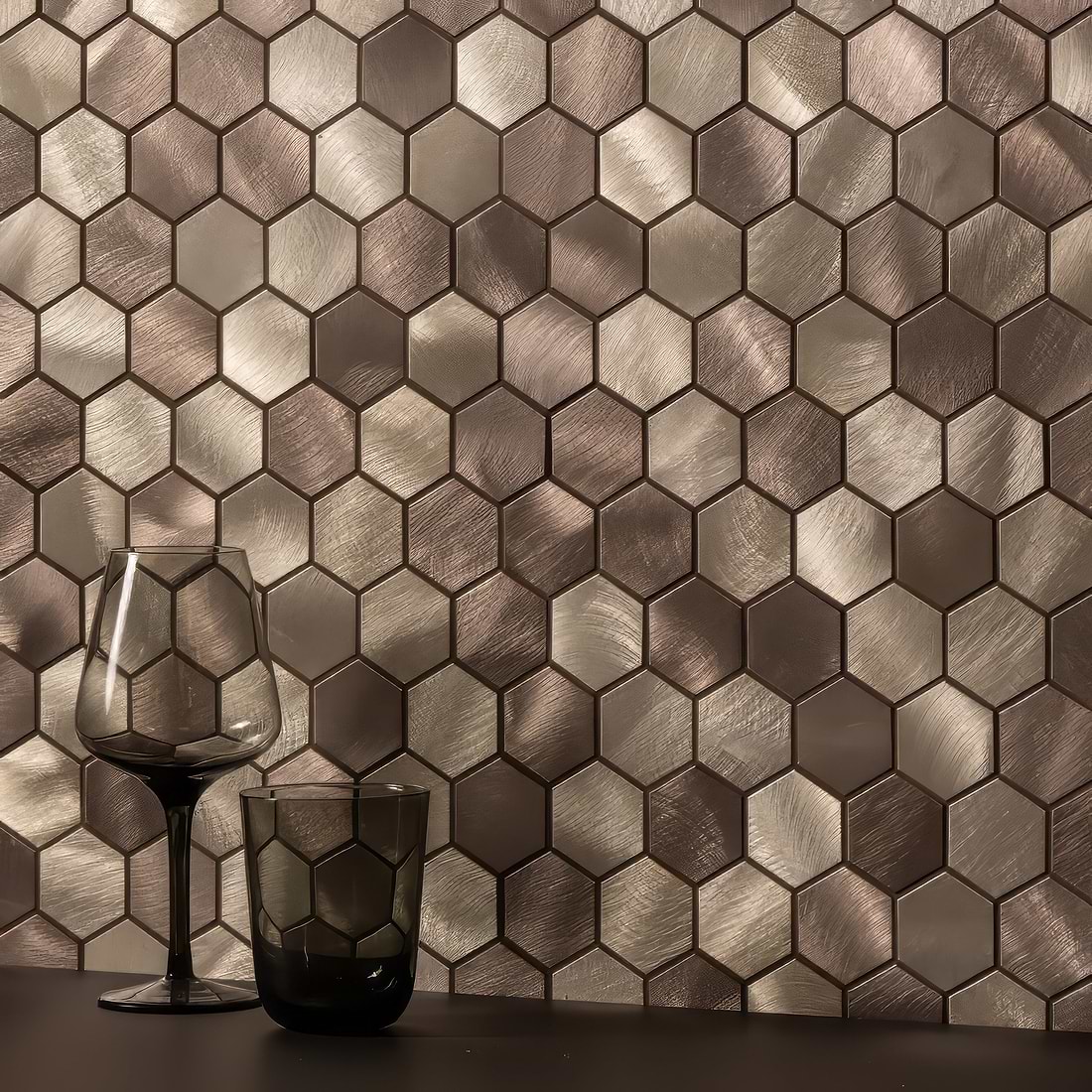 Telesto Beige Mix Hexagon Mosaic - Hyperion Tiles