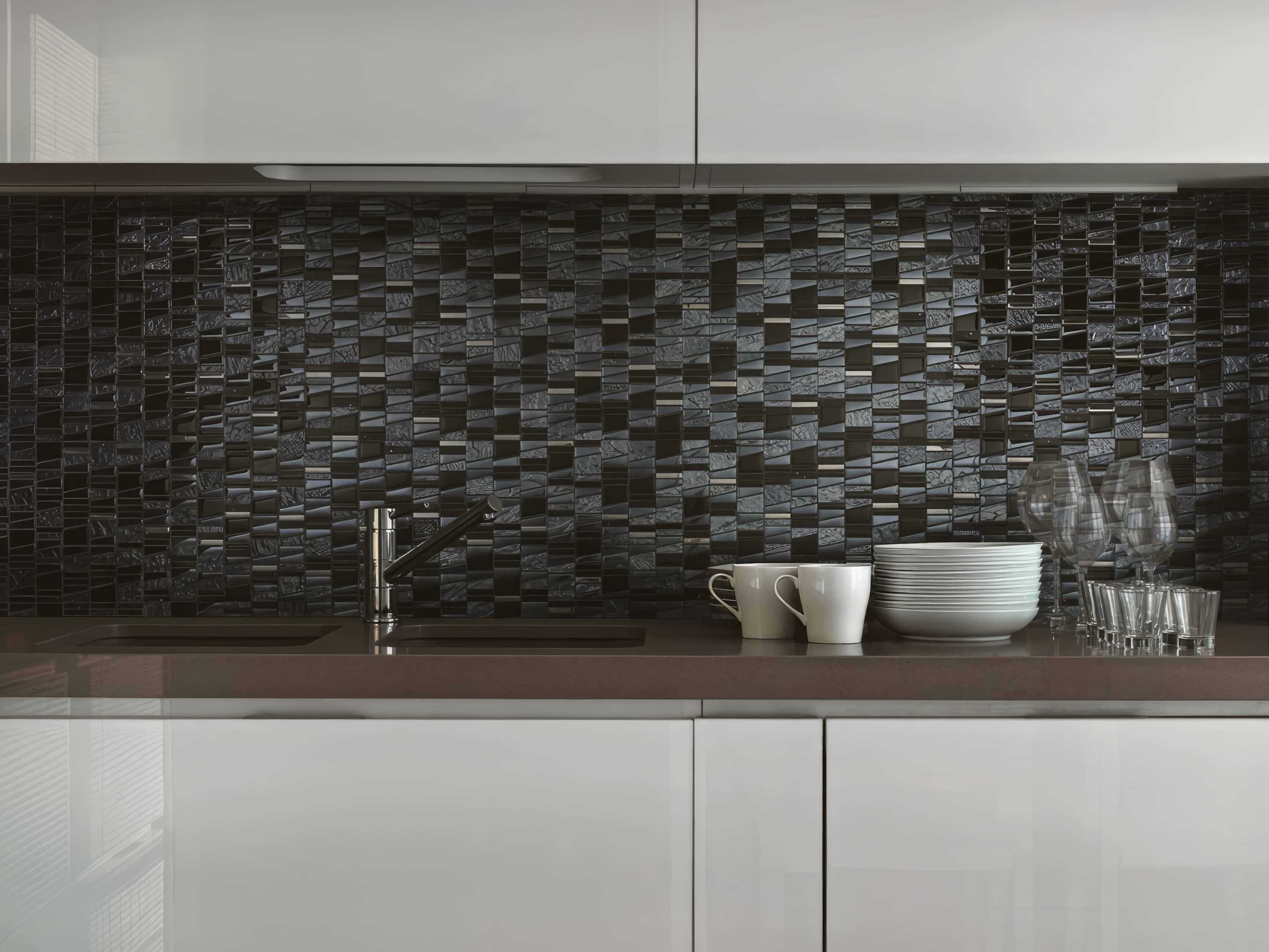 Trip Asi Negro Mosaic - Hyperion Tiles