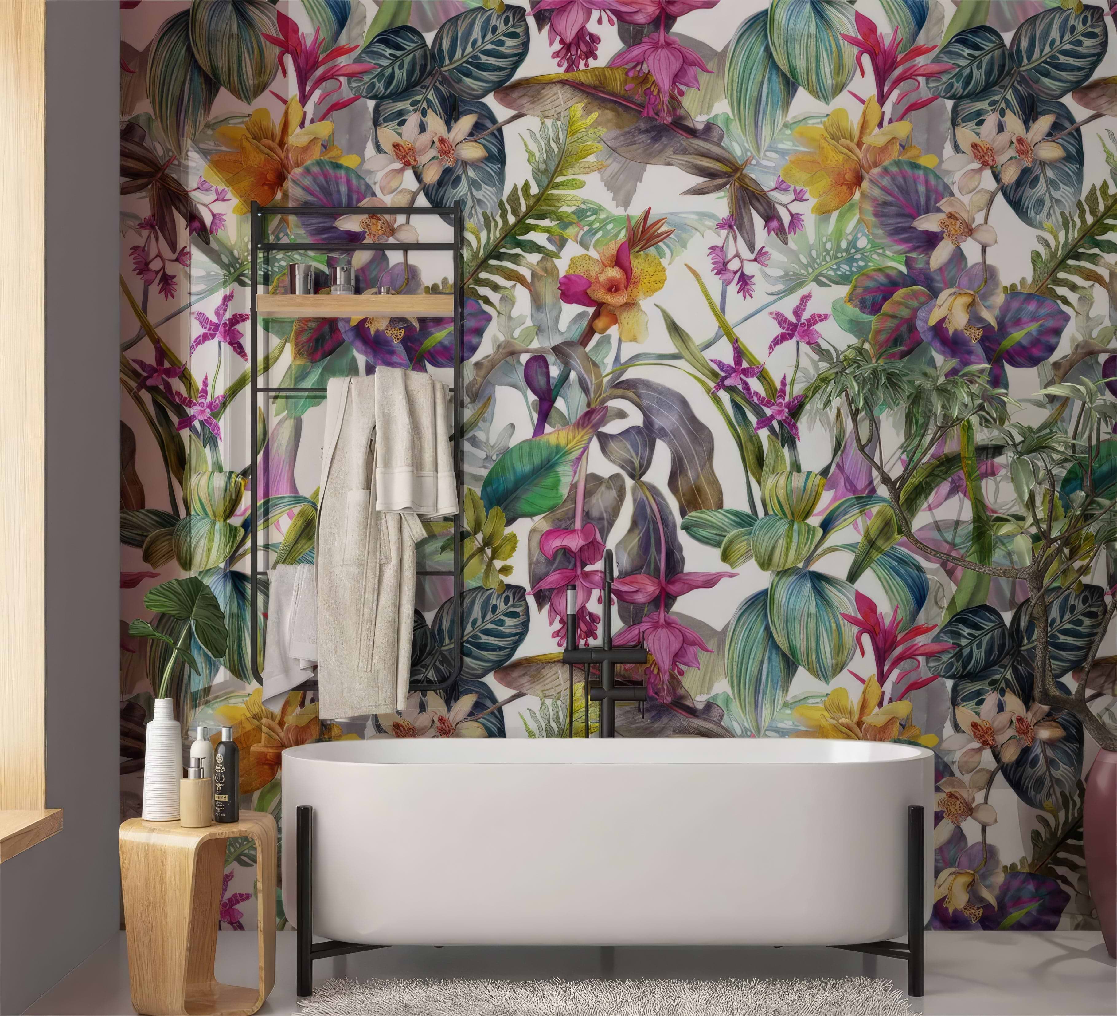 Tropical Floral Dream Shower Wall Panel By Hyperion Tiles