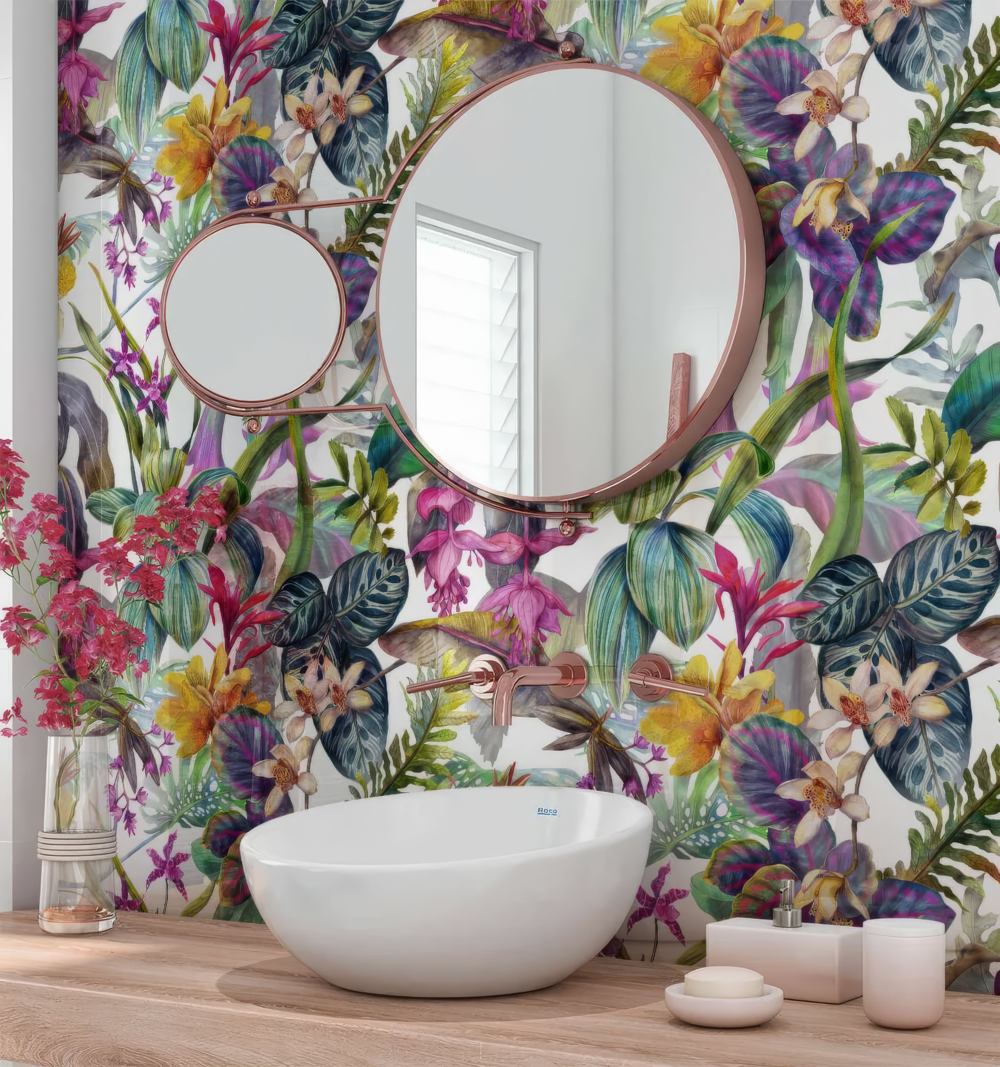 Tropical Floral Dream Shower Wall Panel By Hyperion Tiles