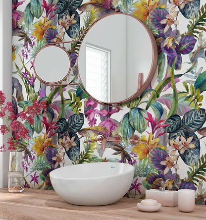 Tropical Floral Dream Shower Wall Panel By Hyperion Tiles