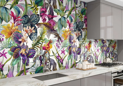 Tropical Floral Dream Shower Wall Panel By Hyperion Tiles