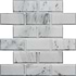 Viano White Honed & Bevelled Brickbond Mosaic - Hyperion Tiles
