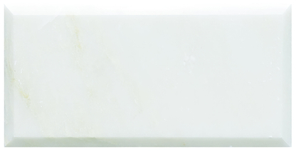Viano White Polished Bevel Marble 200 x 100mm - Hyperion Tiles