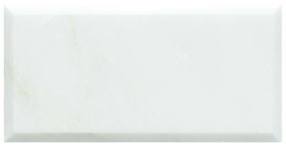 Viano White Polished Bevel Marble 200 x 100mm - Hyperion Tiles