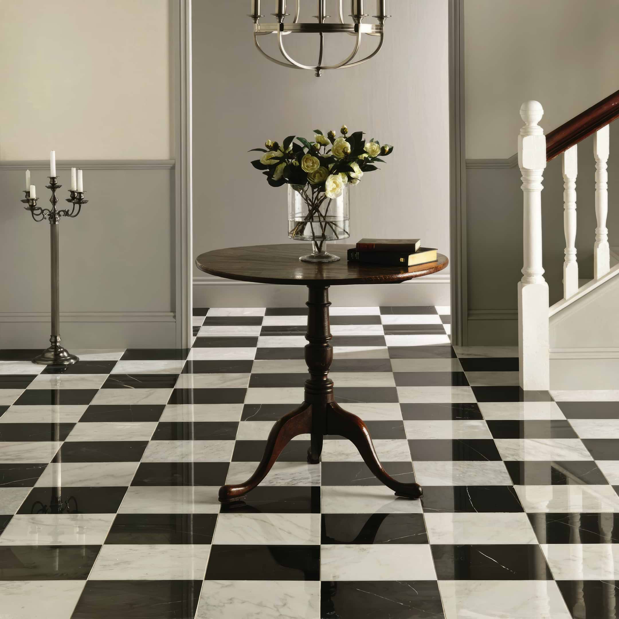 Viano White Polished Marble 305 x 305mm - Hyperion Tiles