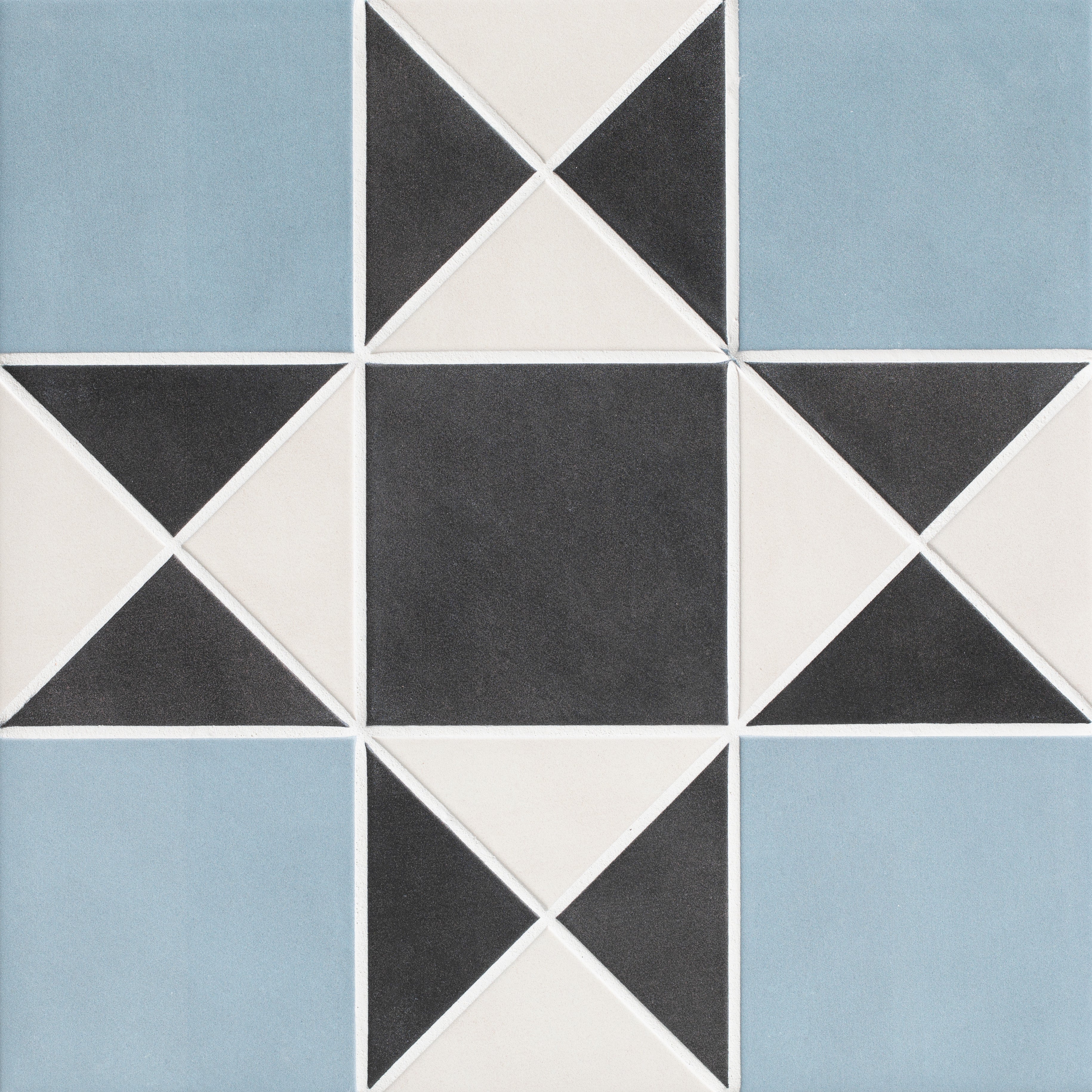 Victorian Style Porcelain Finchley Pattern Sky Blue - Hyperion Tiles