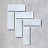 White Herringbone Honed Marble Tile - Hyperion Tiles