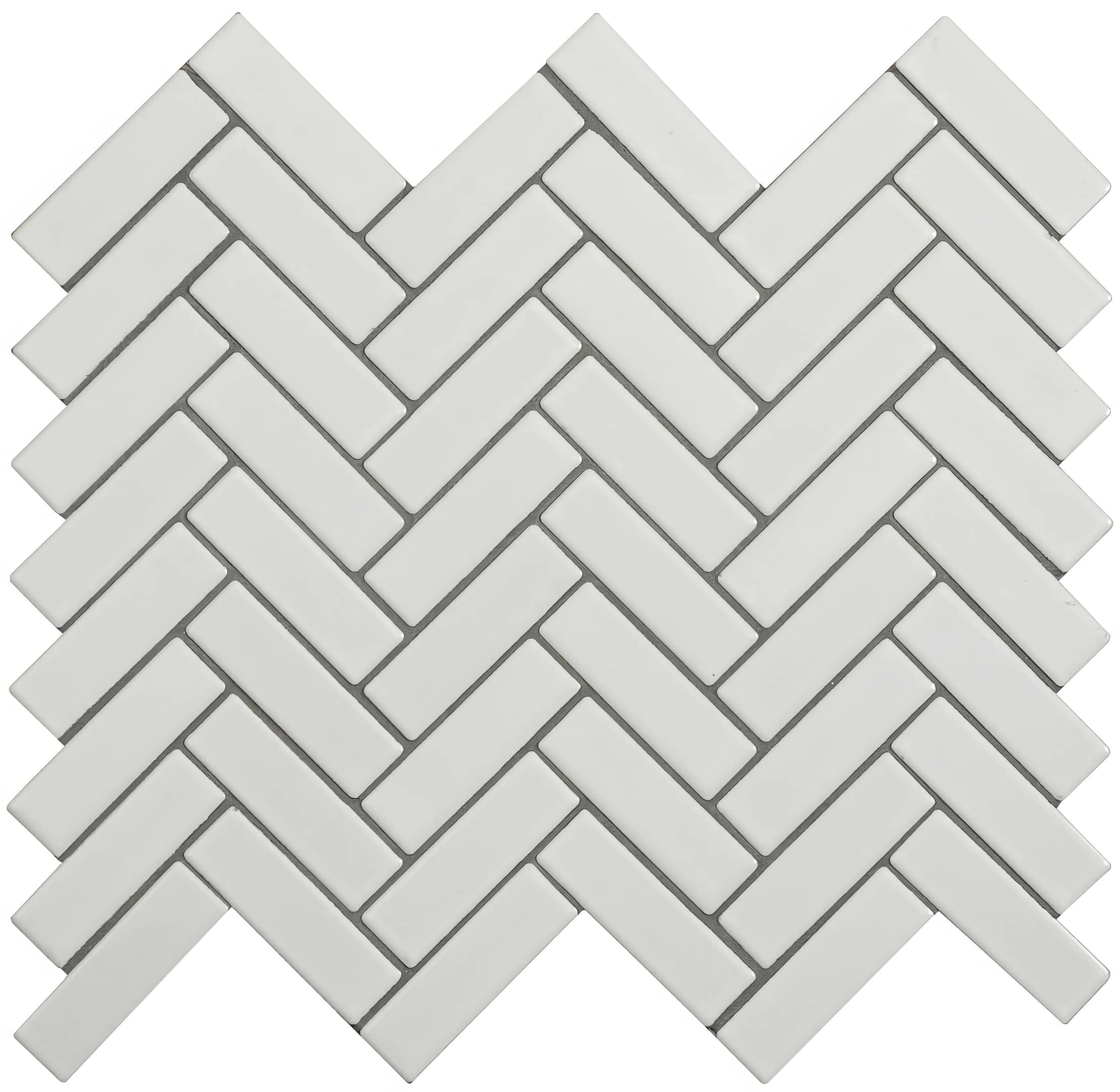 White Satin Chevron - Hyperion Tiles