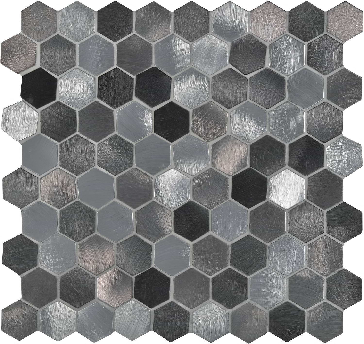 Zenith Silver Aluminium Mosaic - Hyperion Tiles