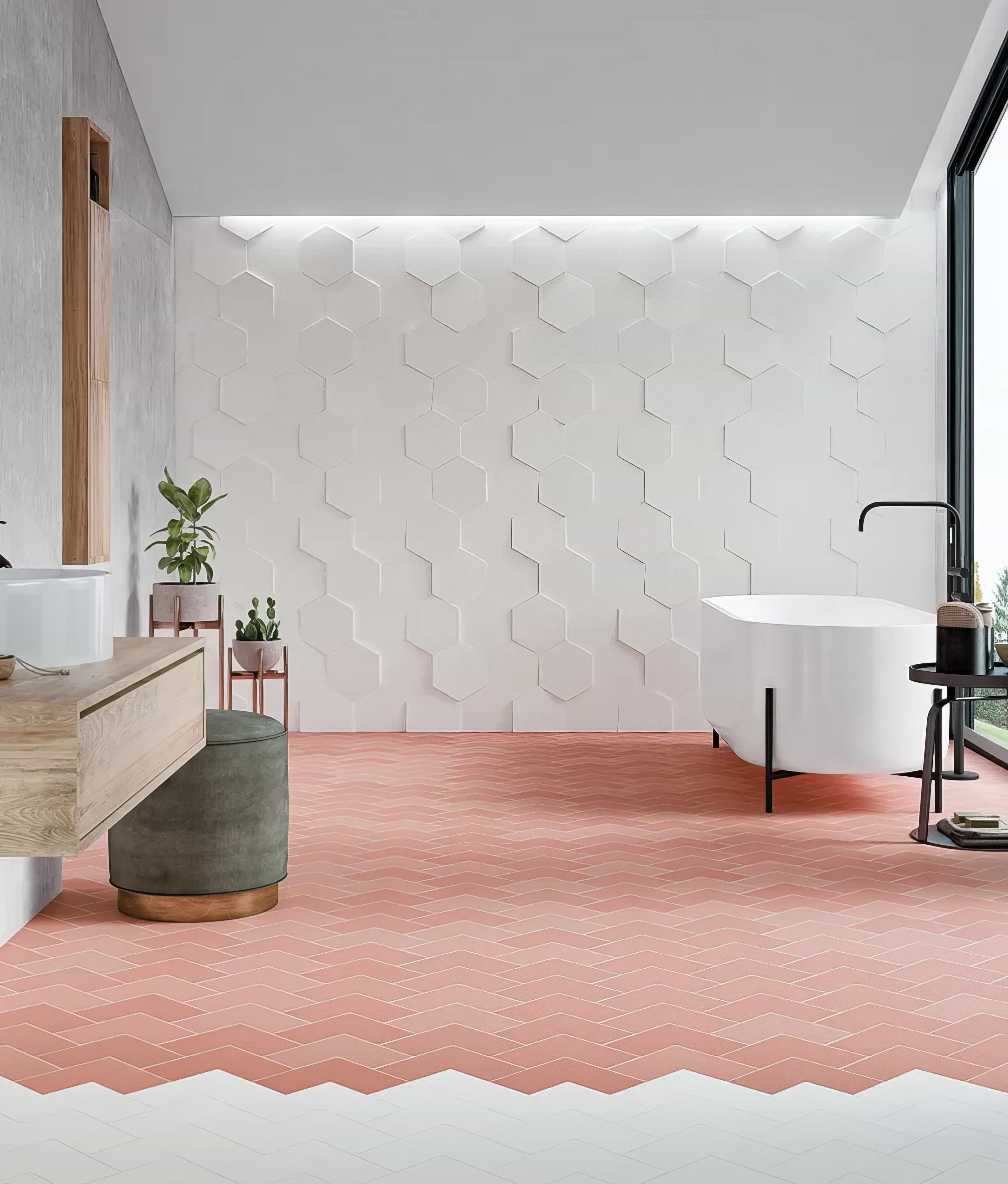 Abstract Porcelain Coral - Hyperion Tiles