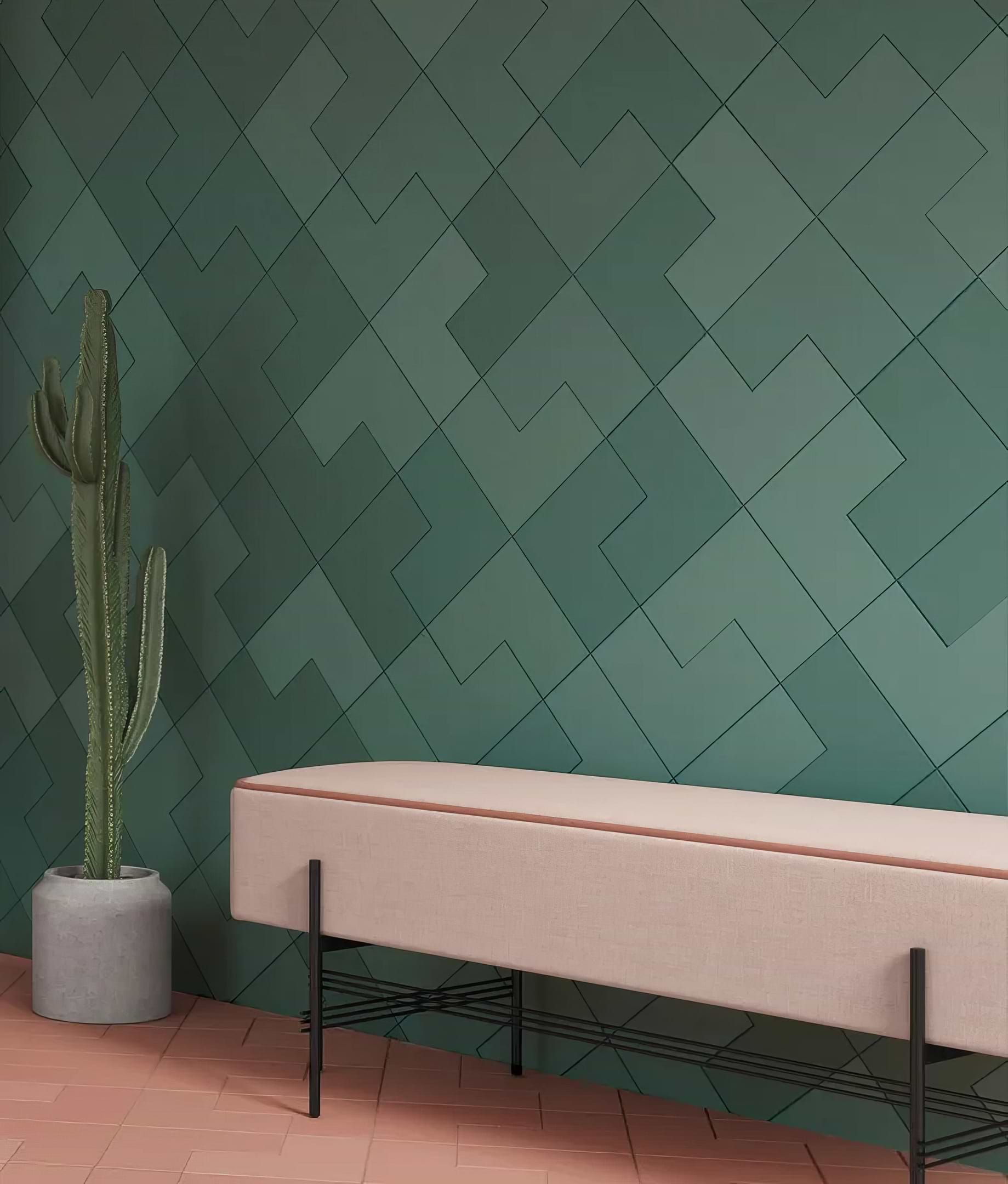 Abstract Porcelain Green - Hyperion Tiles