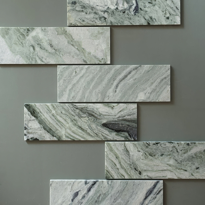 Seaspray Green Marble 10 x 30cm - Hyperion Tiles - Fired Earth