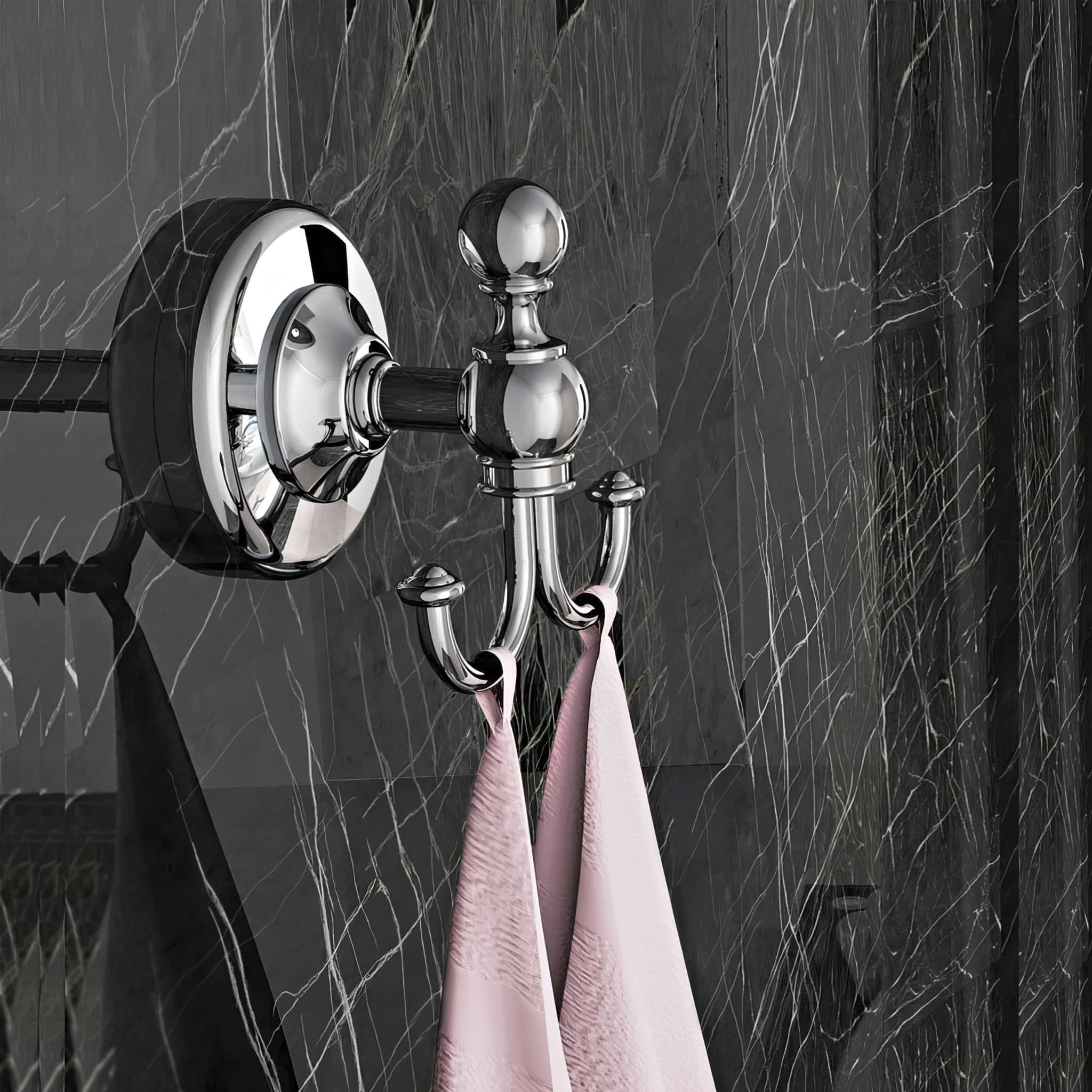 Albany Double Hook Chrome - Hyperion Tiles