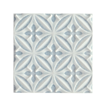 Alhambra Blue Decor 15 x 15cm - Hyperion Tiles - Fired Earth