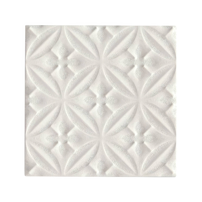 Alhambra White Decor 15 x 15cm - Hyperion Tiles - Fired Earth