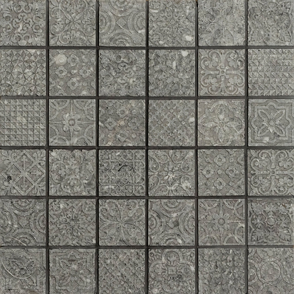 Alto Grey Marble Patterned Mosaic - Hyperion Tiles